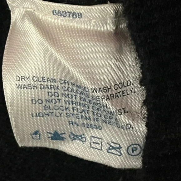 Lands End Classic Contemporary Cashmere Short sleeve Sweater Black Luxury - Picture 8 of 10